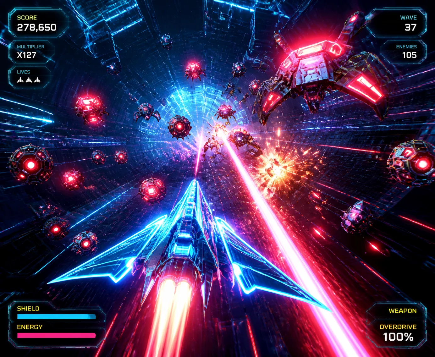 Sektori Gameplay Screenshot Neon Arena